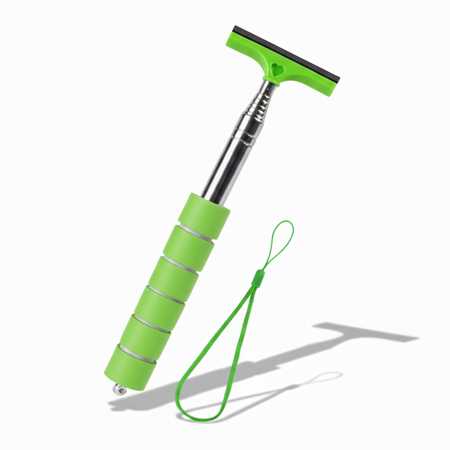 아이작큐브 사이드미러 길이조절 스퀴지 03 그린, 1개