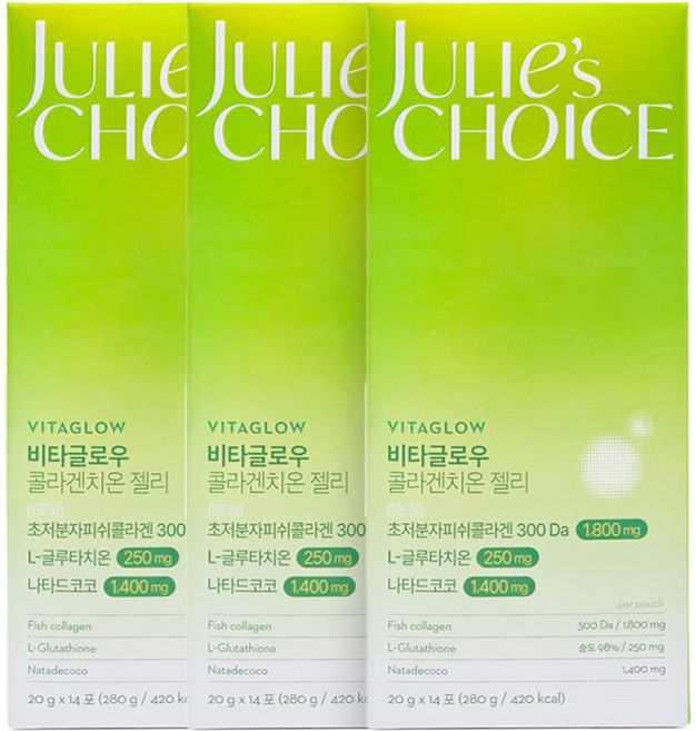 julie's choice Vita Glow 膠原蛋白穀胱甘肽果凍 14入, 3個, 14冊