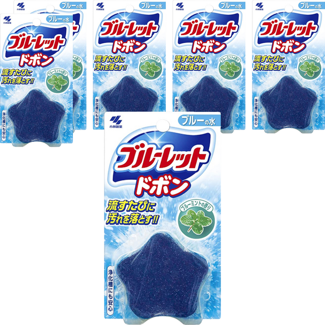 KOBAYASHI 小林製藥 BLUELET 星星馬桶球 藍色薄荷, 60g, 6個