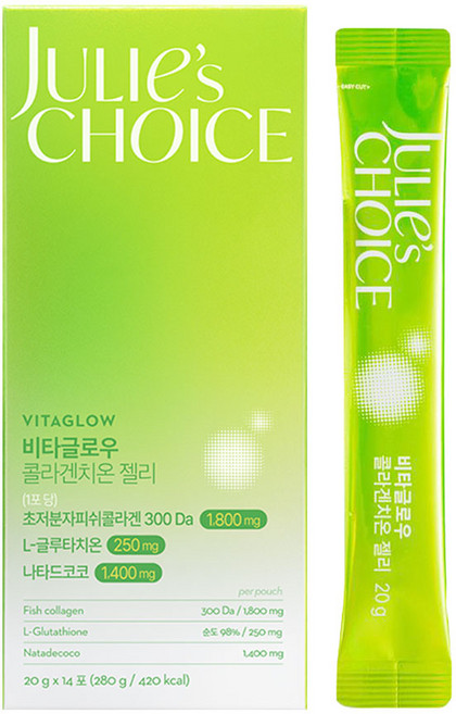 줄리스초이스 비타글로우 콜라겐치온 젤리 14p, 1개, 14회분