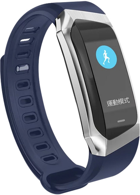 AFAMIC 艾法 M8藍牙智能心率GPS運動手環 可更換錶帶, 藍銀色, 0.96吋, GPS + 藍牙