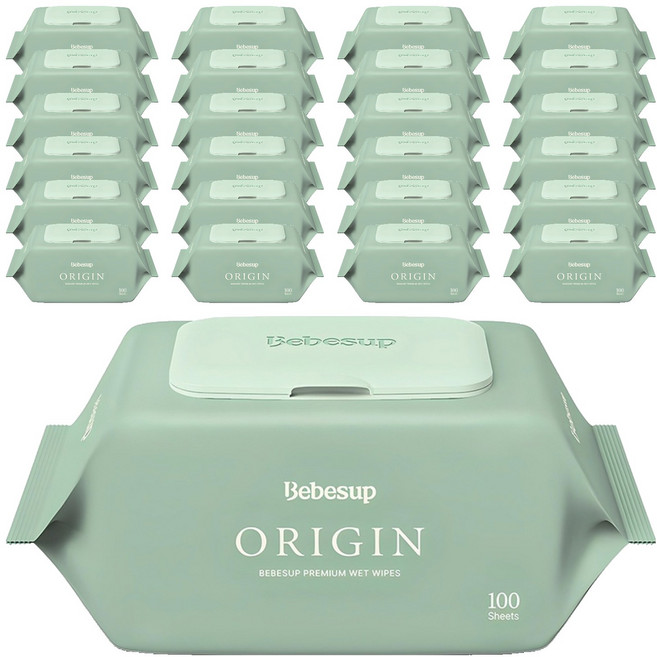 베베숲오리진물티슈캡형, 50g, 100매, 25개