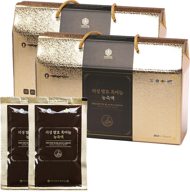 의성발효흑마늘 농축액 80ml 30포, 2박스