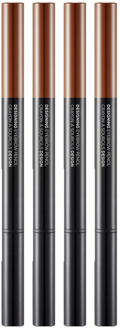 fmgt 디자이닝 아이브로우 오토펜슬 0.3g, 03브라운, 4개