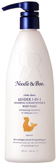 누들앤부 유아용 대용량 킨더 3 in 1 샴푸 린스 앤 워시, 473ml, 1개 - 쿠팡