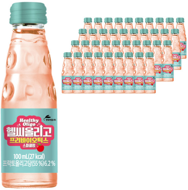 헬씨올리고 프리바이오틱스 스파클링 탄산음료, 100ml, 40개