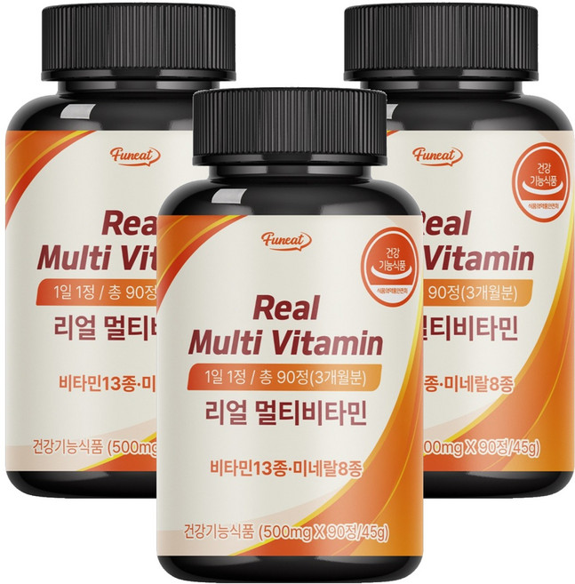 퍼니트 리얼 멀티비타민 45g, 90정, 3개