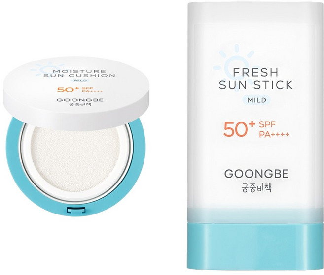 궁중비책 모이스처 유아 선쿠션 마일드 SPF50+ PA++++ 14g 1p + 선스틱 마일드 23g 1p, 1세트