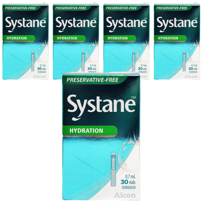 美國 Alcon 法國廠視舒坦玻尿酸潤濕液 30支, 21ml, 5盒