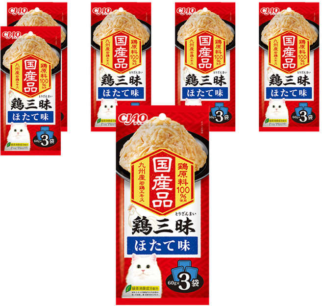 INABA CIAO 啾嚕 三昧餐包, 干貝, 180g, 6袋