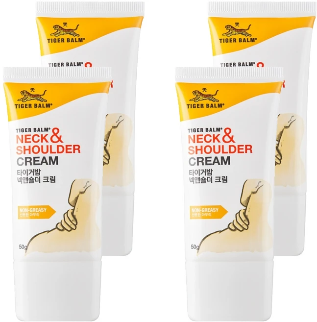 타이거밤 넥앤숄더 크림, 50g, 4개 - 쿠팡