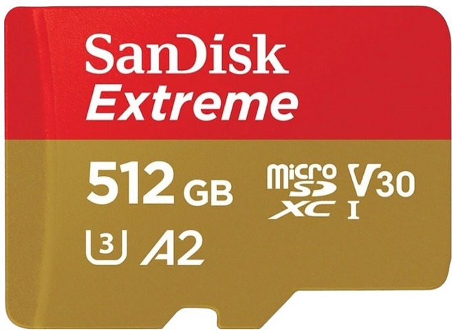 SanDisk 晟碟 公司貨 紅金記憶卡 SDSQXAV GN6MN Extreme Micro, 512GB, 1個