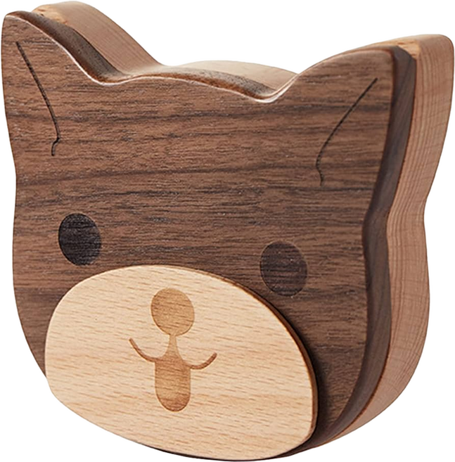 MUSOR 木色木艺 12生肖 胎毛乳牙收藏盒, 狗