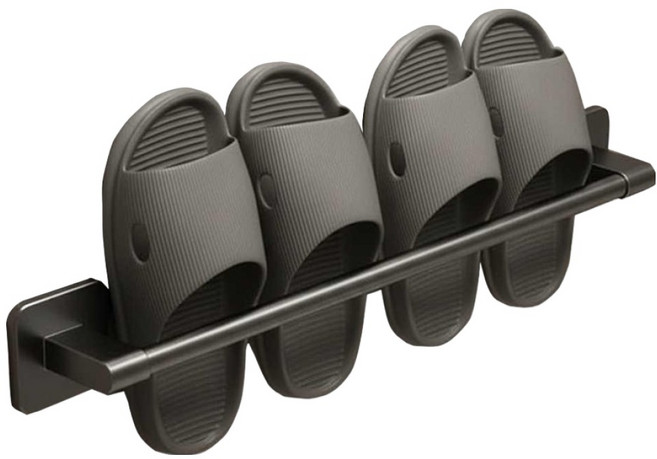 이고다 무타공 2인용 욕실 슬리퍼 거치대, 멜란지 그레이, 1개