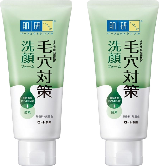 Hadalabo 肌研 毛穴對策洗顏乳 雙重酵素精華 清潔毛孔 保濕, 100g, 2條