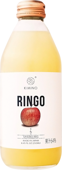 KIMINO 青森蘋果氣泡果汁飲, 250ml, 1個