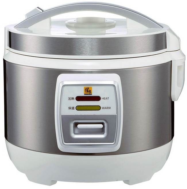 鍋寶 cook power 6人份厚釜電子鍋 RCO-6510-D 1.8mm厚釜 自動保溫 直接加熱 能源效率3級, 銀色 + 白色