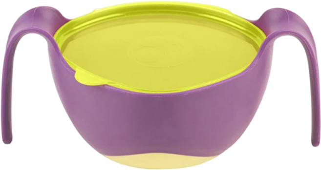 b.box 專利吸管三用碗 240ml, 葡萄紫, 1組