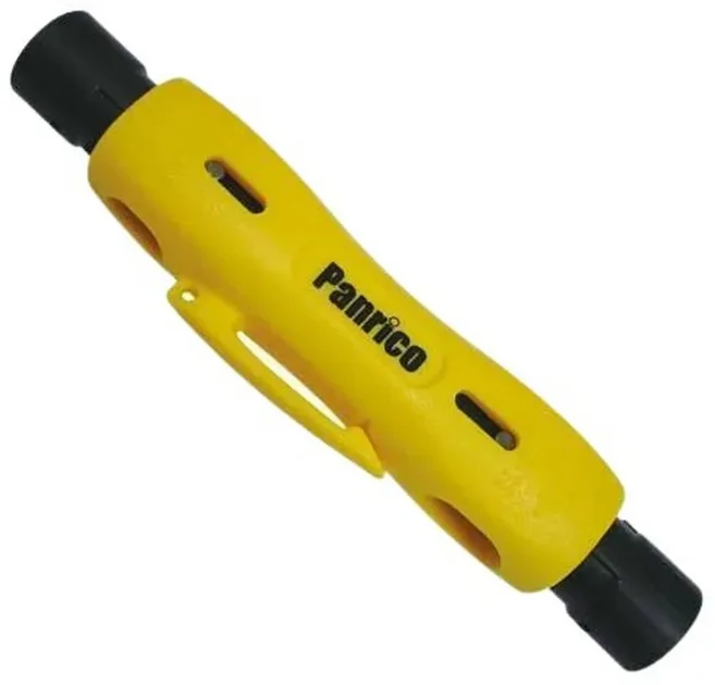 PANRICO 百利世 雙頭同軸電纜剝皮鉗 121mm ABS材質 SK5刀刃, 1個, FM9088-4323