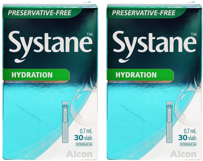 美國 Alcon 法國廠視舒坦玻尿酸潤濕液 30支, 21ml, 2盒