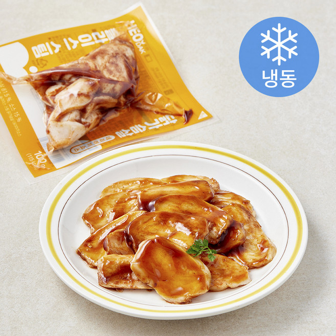 허닭 슬라이스 스팀 닭가슴살 데리야끼소스 (냉동), 100g, 5개, 1개입