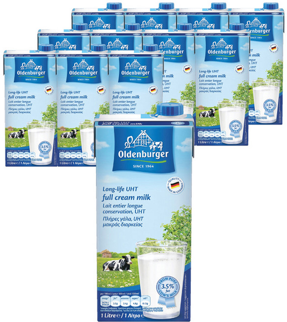 올덴버거 멸균우유 3.5퍼센트, 1L, 12개