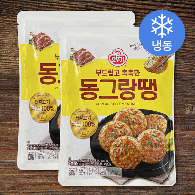 오뚜기 부드럽고촉촉한 동그랑땡 (냉동), 500g, 2개
