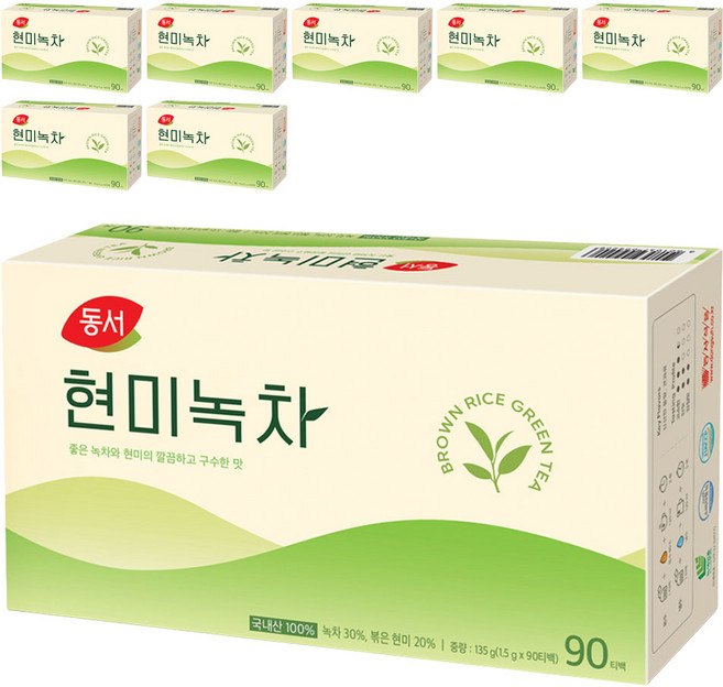 동서 현미녹차, 1.5g, 90개입, 8개