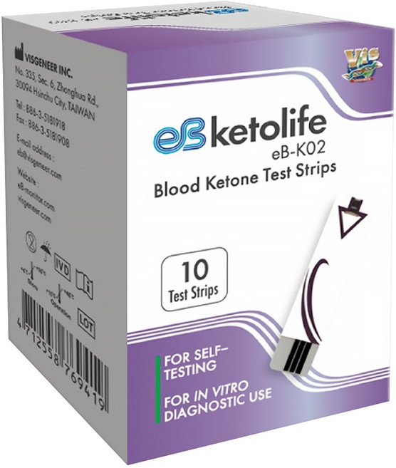 eBmonitor 醫必 血酮試紙, 10片, 1組