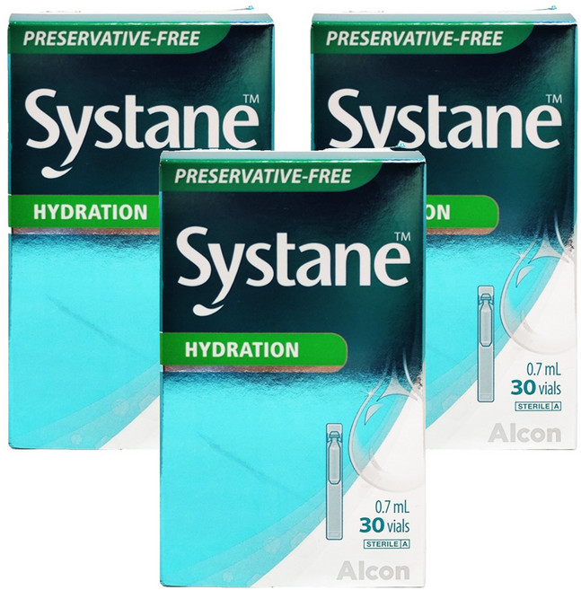 美國 Alcon 法國廠視舒坦玻尿酸潤濕液 30支, 21ml, 3盒