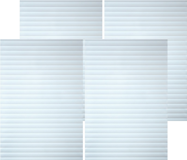 3D立體磨砂玻璃貼 C068 4個, 百葉窗 透白色, 1組