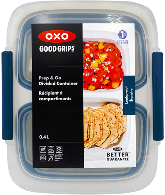 OXO 隨行密封保鮮盒 分隔, 1組, 容器 + 蓋子
