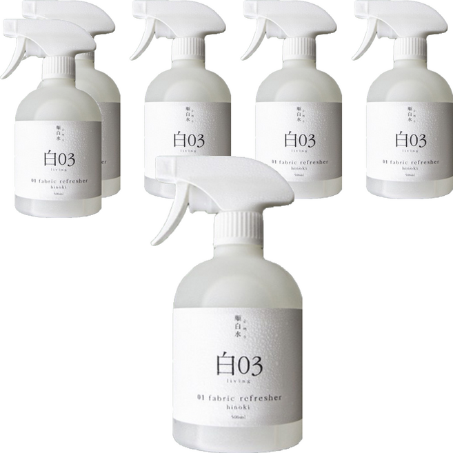 순백수 히노키 스프레이 탈취제 본품, 6개, 500ml