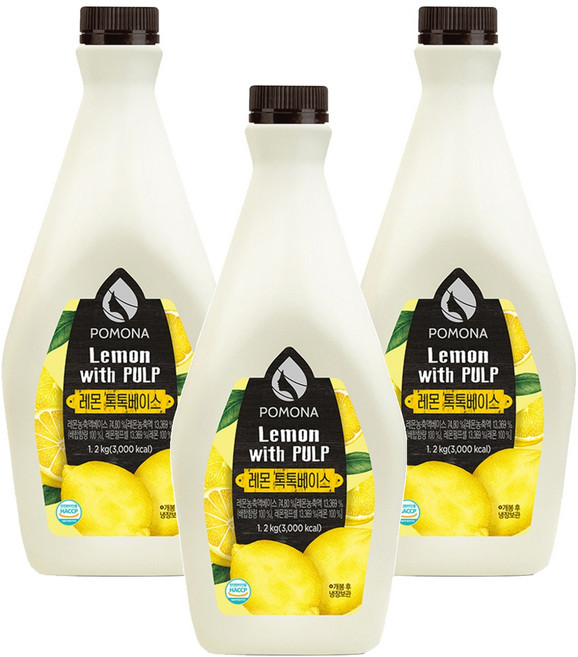 포모나 레몬 톡톡베이스, 1.2kg, 3개