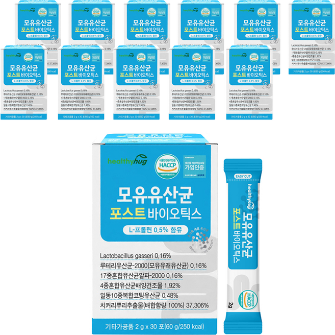 헬씨허그 모유유산균 포스트바이오틱스 30p, 60g, 12개