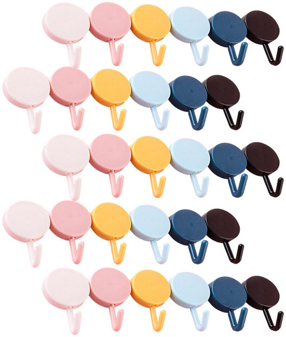 한봄누리 무타공 접착식 가정용 다용도 주방 걸이, 랜덤발송, 30개