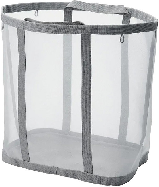 MUJI 無印良品 尼龍網眼洗衣籃, 灰色