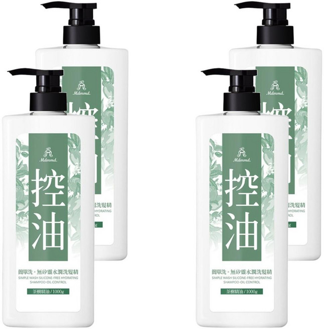 Mdmmd. 明洞國際 簡單洗 無矽靈水潤洗髮精 控油, 1kg, 4件
