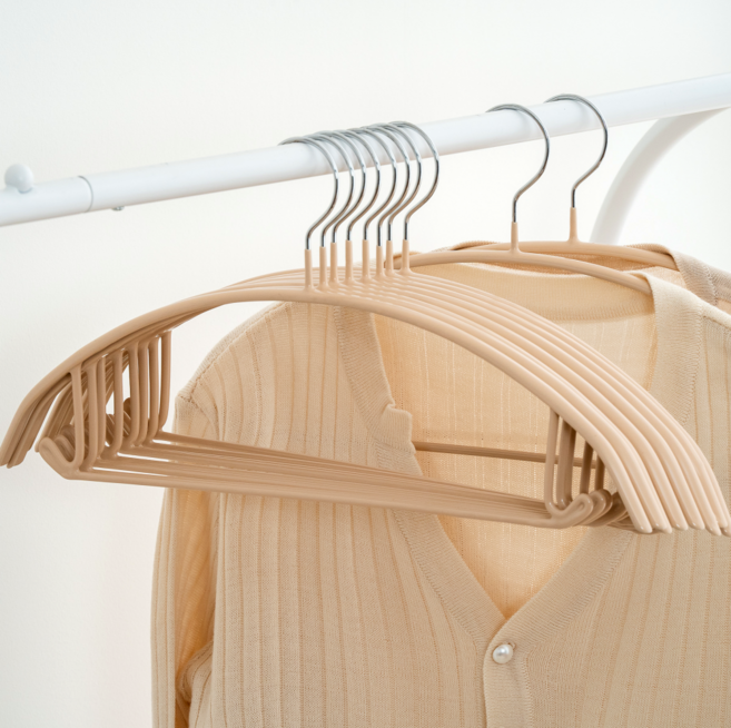 제이밀 논슬립 어깨뿔방지 옷걸이, 베이지, 10개