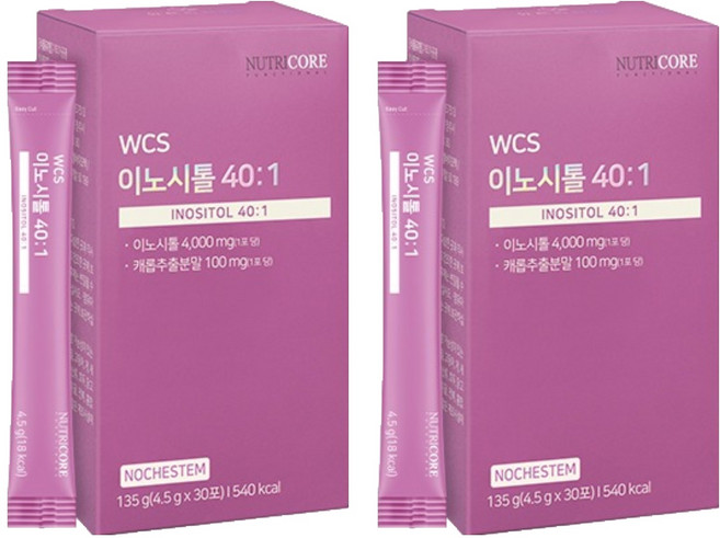 NUTRICORE WCS肌醇40:1女性營養劑, 2個, 135g