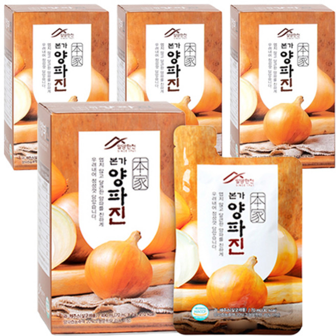 밀양한천 본가 양파진, 490ml, 4개
