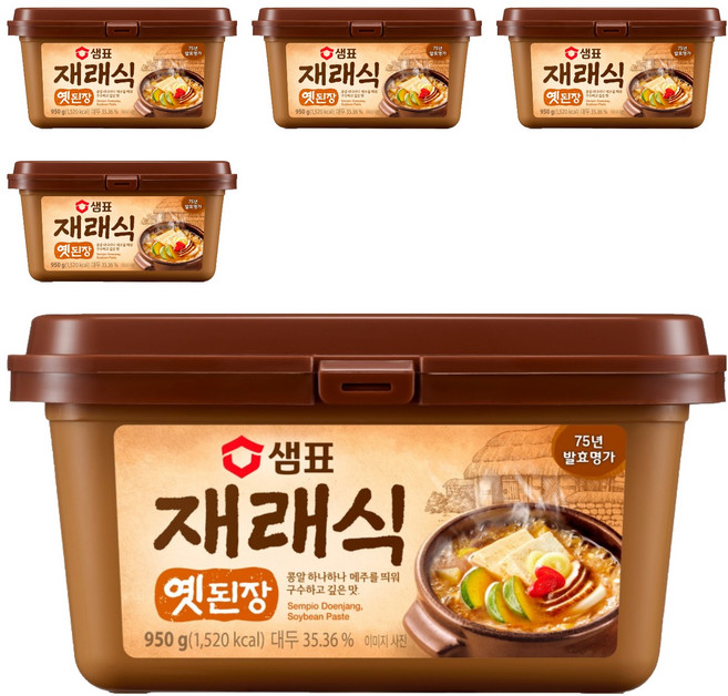 샘표 재래식옛된장, 950g, 5개