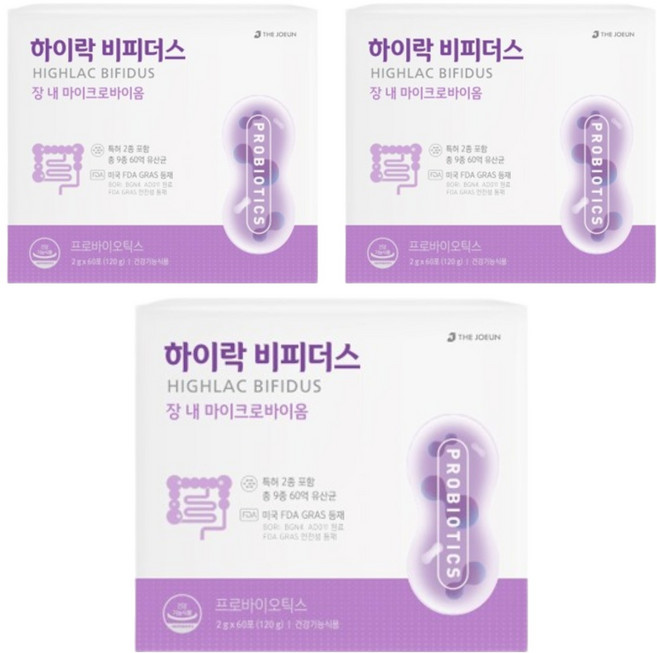 THEJOEUN 하이락 비피더스 유산균, 120g, 3개
