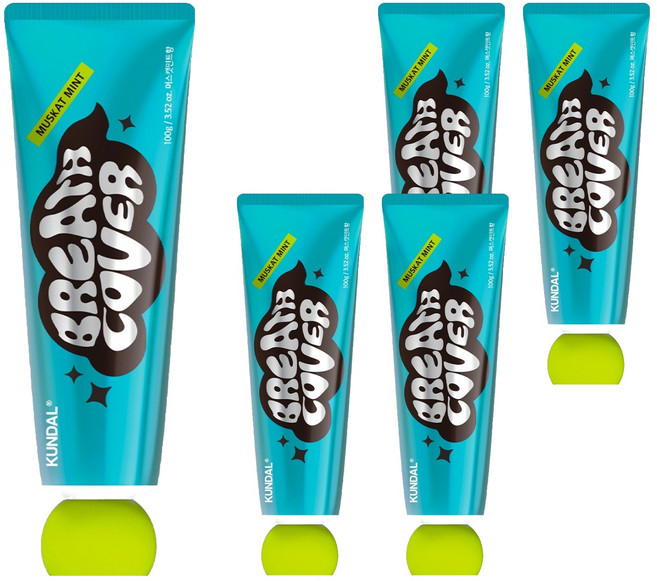쿤달 딥브레스커버 머스캣민트향 치약, 100g, 5개