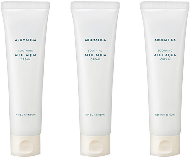 아로마티카 수딩 알로에 아쿠아 크림, 150ml, 3개