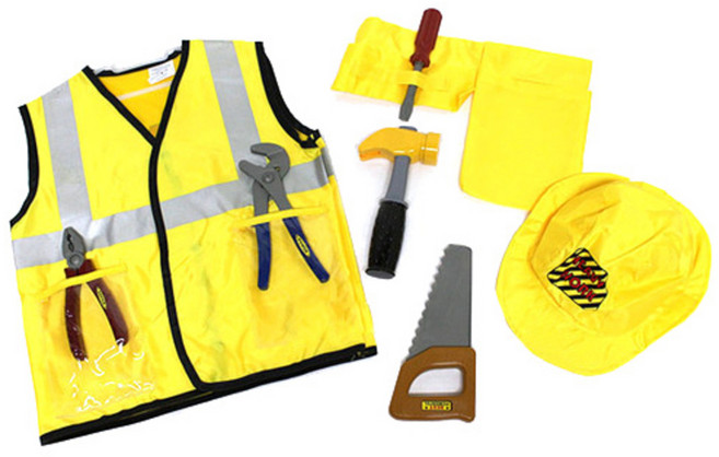 캐스비 플레이 역할 의상 건축가, 혼합 색상, 1세트