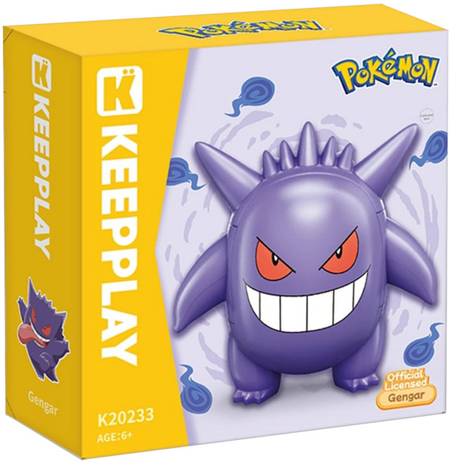 QMAN KEEPPLAY PoKeMoN 寶可夢 圓頭系列積木 - Gengar, 耿鬼, 1盒