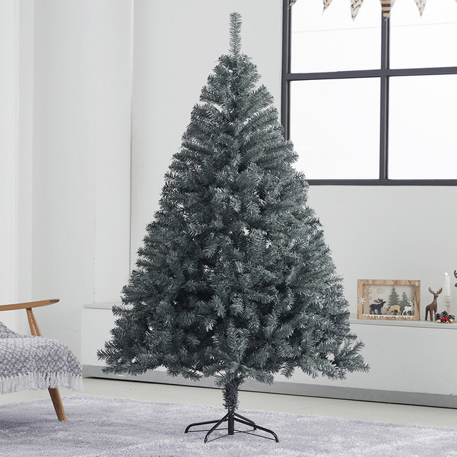 아웃팅 무장식 크리스마스트리 풍성빽빽트리, 그레이, 1.5m