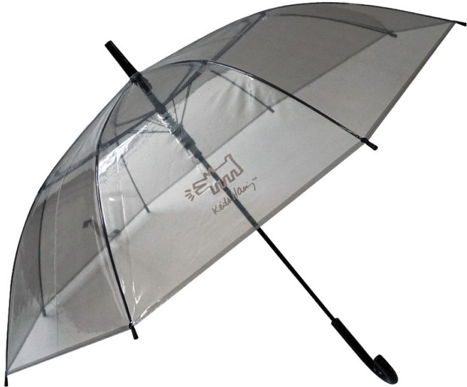 키스해링 퍼피 특허살대 투명우산 튼튼한 자동 비닐 장우산