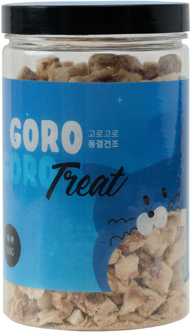 gorogoro 반려동물 미니큐브 트릿 동결건조간식, 60g, 1개, 북어